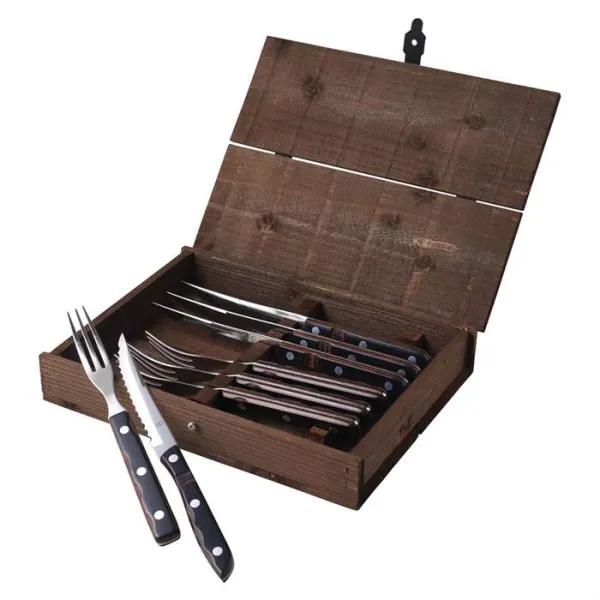Gense Old Farmer Steak/Grill Cutlery 8-piece - Wood/Stainless Steel