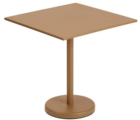 Muuto Linear Steel Café Table Burnt Orange 70 X 70 cm