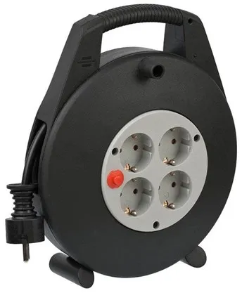 Brennenstuhl Cable Reel Vario Line 4-way 10m sch