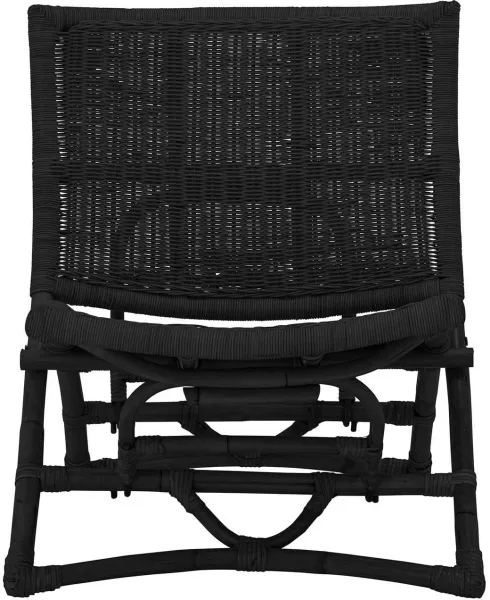 BLOOMINGVILLE Baz lounge chair, foldable - black rattan