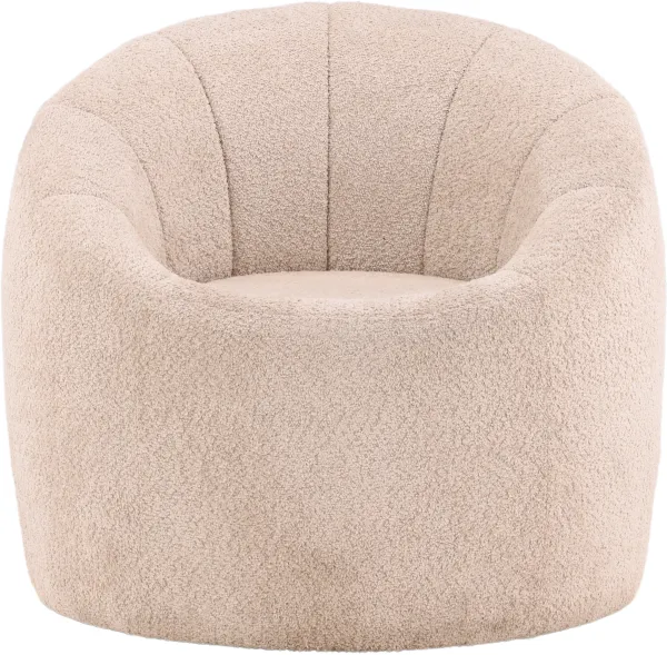 VENTURE DESIGN Warren lounge chair - beige bouclé fabric