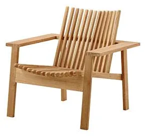 Cane-Line Amaze lounge chair - teak - Stackable