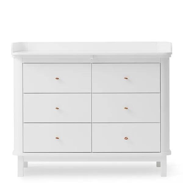 Oliver Furniture Wood Changing Dresser with 6 Drawers White