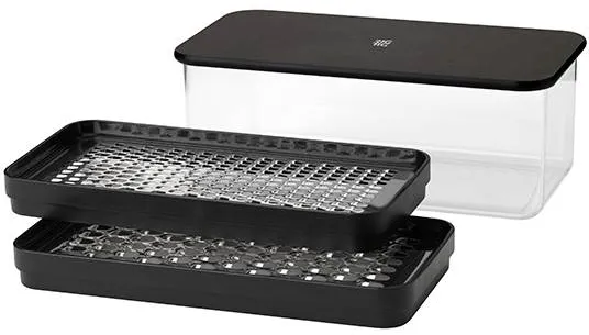 RIG-TIG GRATE-IT grater with container - Black