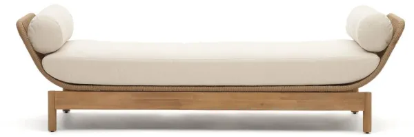 Catalina, Outdoor sun lounger, natural, solid wood