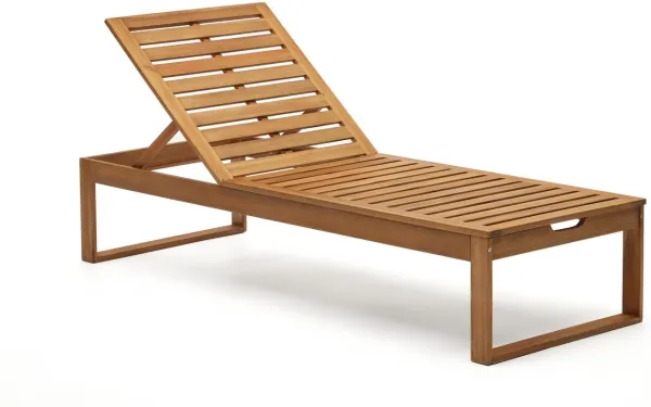 Sulamita, Outdoor sun lounger, natural, solid wood