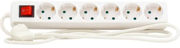 Power strip with switch 6 sockets with grounding 1.5m 3G1