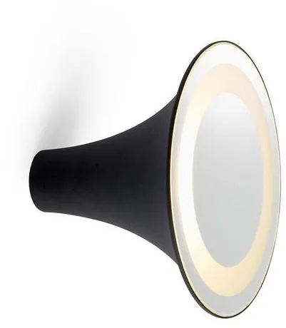 Trizo 21 Sirens Wall Light Black + White Matt Glass + Small Mirror